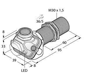 TURCK - Induktiver Sensor, für die Lebensmittelindustrie,