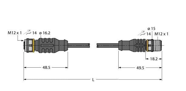 TURCK - Aktuator- und Sensorleitung / PVC, Verbindungsleitung