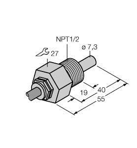 TURCK - Strömungsüberwachung, Eintauchsensor ohne integrierte Auswer