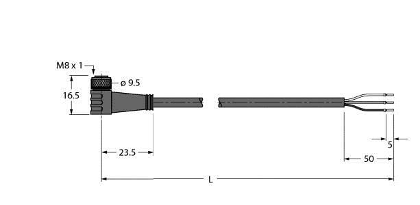 TURCK - Hochtemperaturfeste Aktuator- und Sensorleitung, Anschlussle