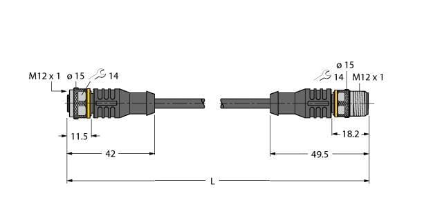 TURCK - Aktuator- und Sensorleitung / PVC, Verbindungsleitung