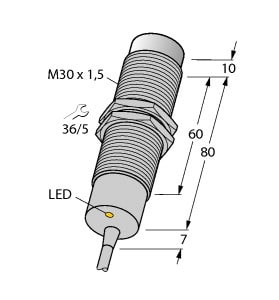 TURCK - Induktiver Sensor, mit erweitertem Temperaturbereich, Standa