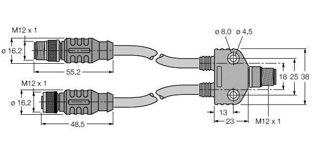 TURCK - Zubehör für Feldbussysteme, Profibus-Y-Stück, komplett gesch