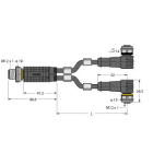 TURCK - 2-fach-Verteilersysteme, Y-Verteiler mit Leitung, Stecker M1