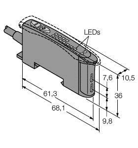 TURCK - Opto-Sensor, Lichtleiter-Sensor für Kunststofflichtleiter