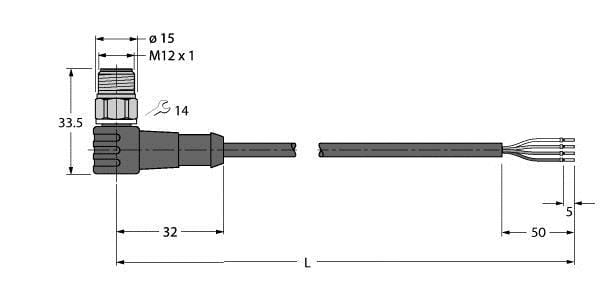 TURCK - Aktuator- und Sensorleitung / PP-EPDM, Anschlussleitung