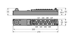TURCK - piconet® Koppelmodul für EtherNet/IP™, 4 digitale pnp Eingän