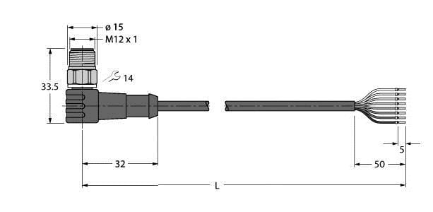 TURCK - Aktuator- und Sensorleitung / PP-EPDM, Anschlussleitung