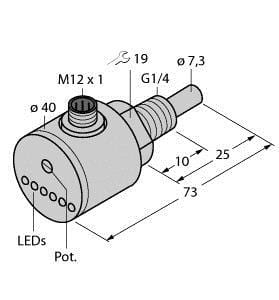 TURCK - Strömungsüberwachung, Eintauchsensor mit integrierter Auswer