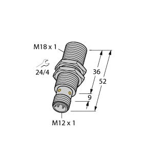 TURCK - Induktiver Sensor, für die Lebensmittelindustrie,