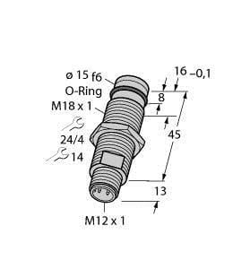 TURCK - Induktiver Sensor, für hohe Drücke, Standard