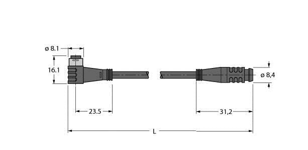 TURCK - Aktuator- und Sensorleitung / PUR, Verbindungsleitung