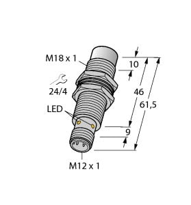 TURCK - Induktiver Sensor, für die Lebensmittelindustrie,