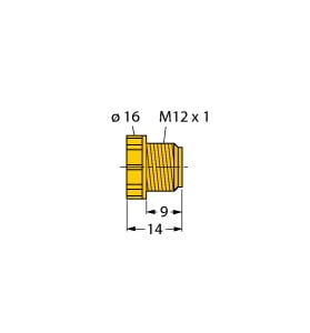 TURCK - Zubehör für Aktuator-/Sensorleitungen, M12x1 Verschlussstopf