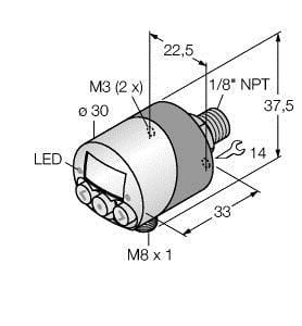 TURCK - Drucksensor, mit 2 Transistorschaltausgängen pnp