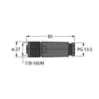 TURCK - 7/8'' Rundsteckverbinder, Konfektionierbare Kupplung, gerade
