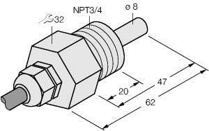 TURCK - Strömungsüberwachung, Eintauchsensor ohne integrierte Auswer