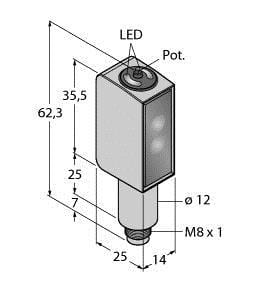 TURCK - Opto-Sensor, Koaxiale Reflexionslichtschranke mit Polarisati