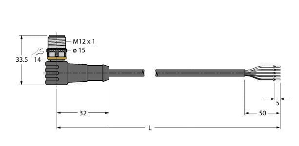TURCK - Aktuator- und Sensorleitung / PUR, Anschlussleitung