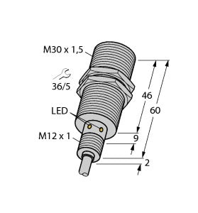 TURCK - Induktiver Sensor, für die Lebensmittelindustrie,