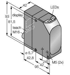 TURCK - Opto-Sensor, Reflexionslichttaster, Laser-Laufzeitmesser