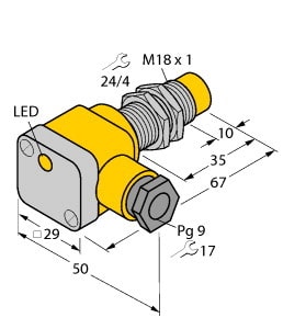 TURCK - Induktiver Sensor, Standard, KEMA 02 ATEX 1090X