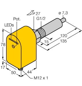 TURCK - Strömungsüberwachung, Eintauchsensor mit integrierter Auswer