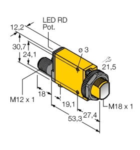 TURCK - Opto-Sensor, Einweglichtschranke (Sender)