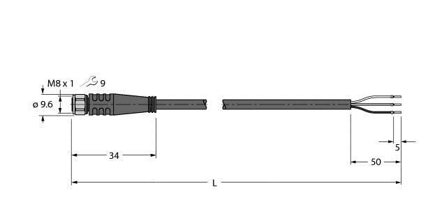 TURCK - Aktuator- und Sensorleitung / PUR, Anschlussleitung