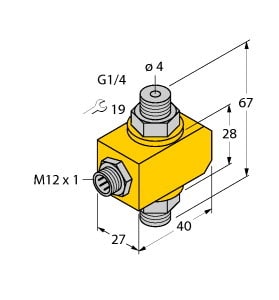 TURCK - Strömungsüberwachung, Inline-Sensor ohne integrierte Auswert