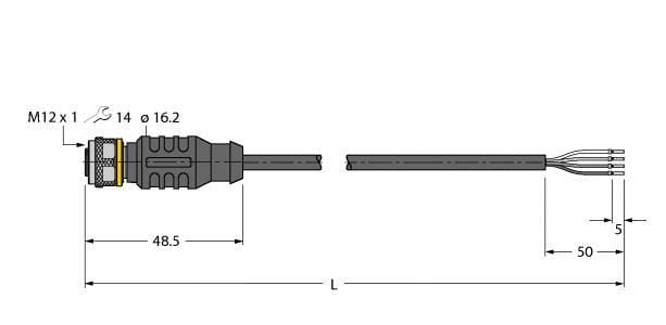 TURCK - Aktuator- und Sensorleitung / PUR, Anschlussleitung