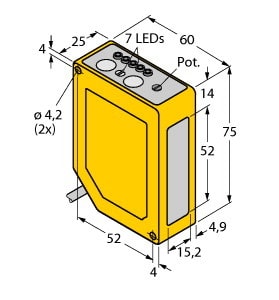 TURCK - Opto-Sensor, Laser-Reflexionslichttaster mit einstellbarer H