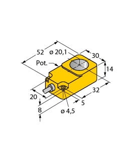 TURCK - Induktiver Sensor, mit Analogausgang, Standard