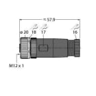 TURCK - M12 x 1 Rundsteckverbinder, Konfektionierbare Kupplung, gera