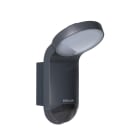 ESYLUX - Automatikleuchte mit 180° Bewegungsmelder im Aluminiumgehäuse, 1000 lm, IP65, 2700/4000 K umschaltbar, anthrazit