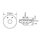 ESYLUX - Decken-Präsenzmelder PD-ATMO 360i/8 O AUX 30 V KNX