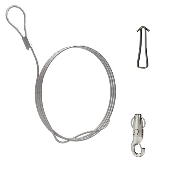 GRIPPLE - 6x Angel Haken 1M Endung Schlaufe+Dübel
