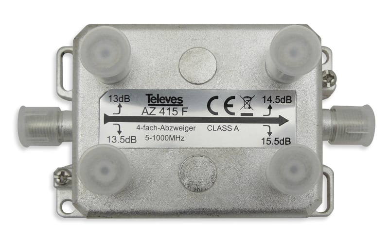 TELEVES - F- Abzweiger 4-fach 4-1000MHz AD: 12-16dB