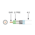 TELEVES - Koaxkabel ''Mini'' 4.2mm 95dB Metermarkierung Eca 100m Spule