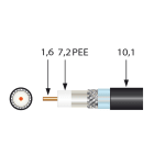 TELEVES - Koax-Erdkabel schwarz 1.6/7.2mm 500m Trommel