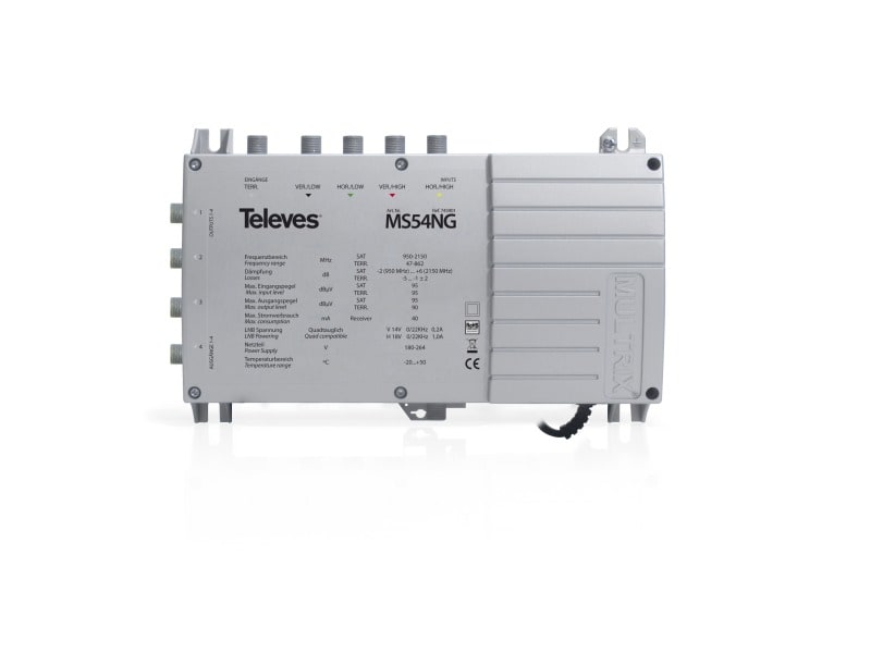 TELEVES - Multischalter 5 in 4 Guss mit Schaltnetzteil