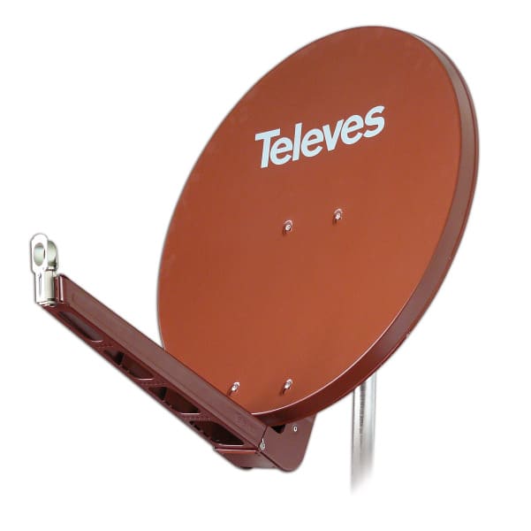 TELEVES - SAT-Spiegel-ALU 85x95cm ziegelrot