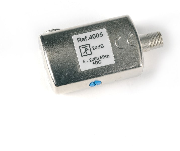 TELEVES - Pegelsteller F-Buchse/F-Quickstecker 20 dB 5-2200 DC