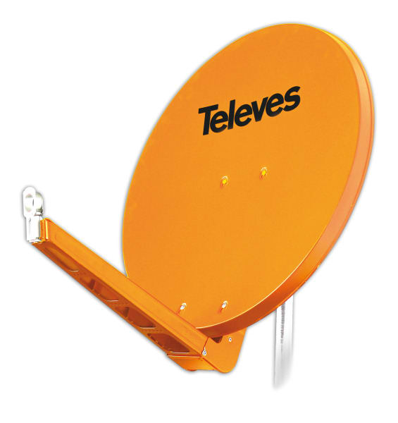 TELEVES - 75 x 85 cm ''QSD'' - Alu-Reflektor orange
