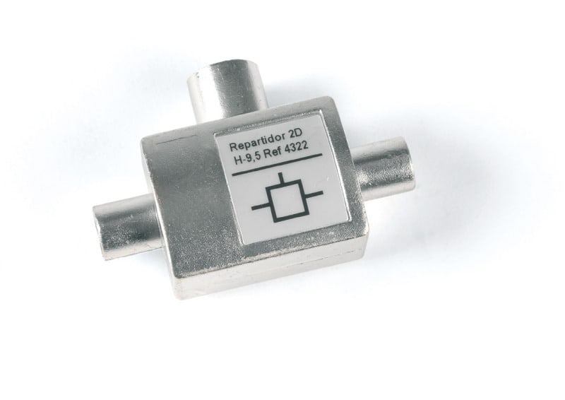 TELEVES - TV-Zweigeräteverteiler 1xBuchse/2xStecker