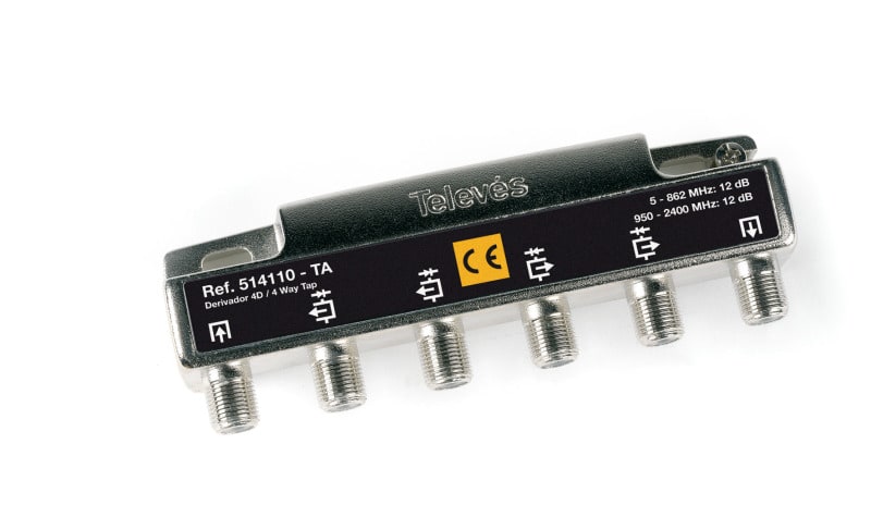 TELEVES - Abzweiger 4-fach 5-2400 MHz AD: 12 dB