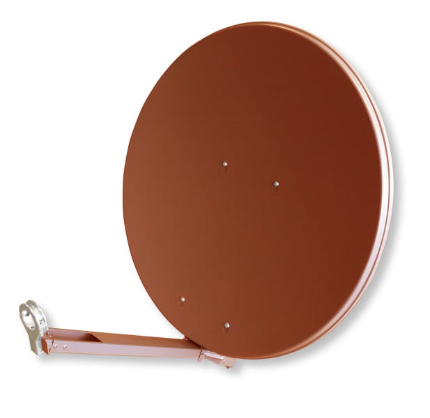 TELEVES - SAT-Spiegel-ALU 85x90cm ''Classic-Line'' ziegelrot