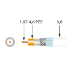TELEVES - Koaxkabel 3fach geschirmt 6.7mm CU 125dB Eca A+ 100m Spule