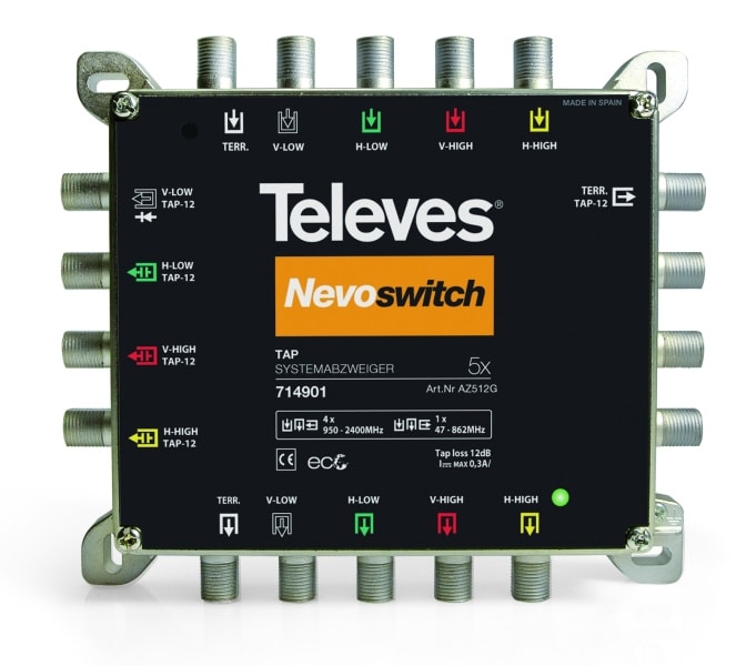 TELEVES - Abzweiger 5-fach Guss - Nevo AD: 12 dB