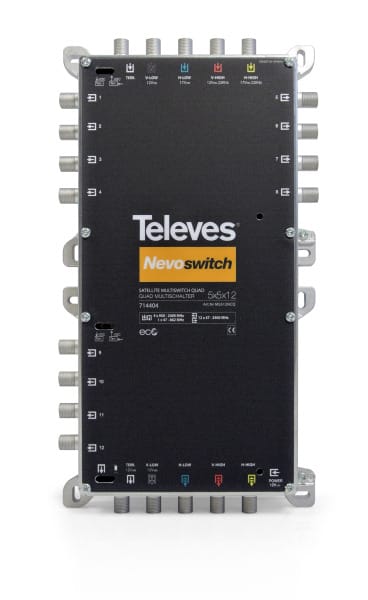 TELEVES - Multischalter-Guss 5 in 12 NEVO kaskad. quadtaugl. m.Netzt.